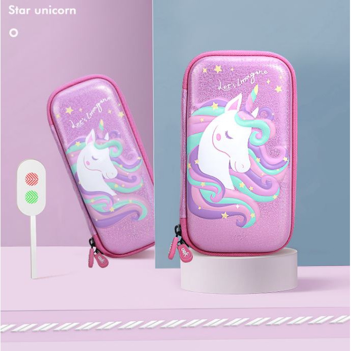 Hộp bút nhựa dẻo cho bé gái hình Unicorn, Mèo cute, Ngựa Pony đủ kích thước chính hãng UEK full box cực kỳ nhẹ không ồn