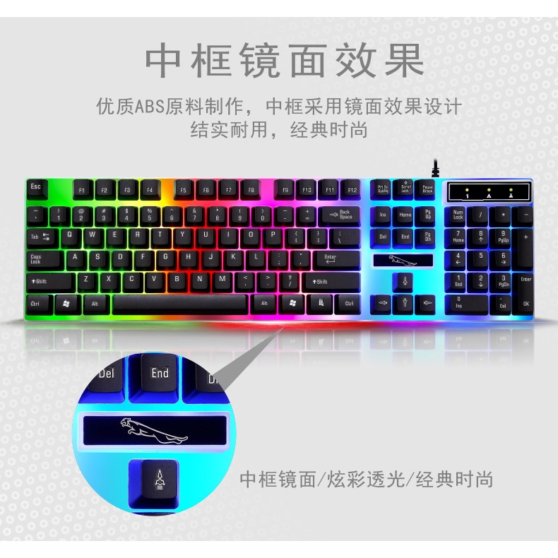 Bàn Phím Cơ Gaming G-21 Có Đèn Led Nhiều Màu