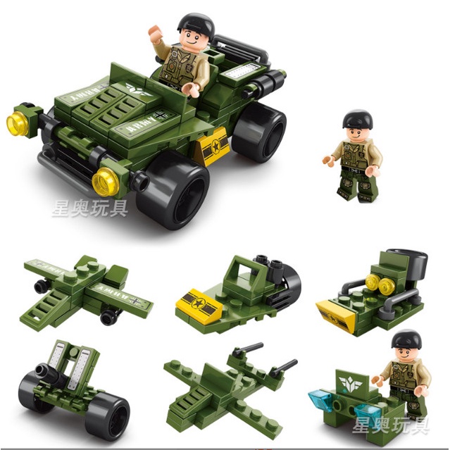 Bộ đồ chơi xếp hình lắp ráp nhiều chủ đề: xây dựng, bác sĩ, cảnh sát, cứu hỏa...phát triển tư duy cho trẻ ZoZoKids