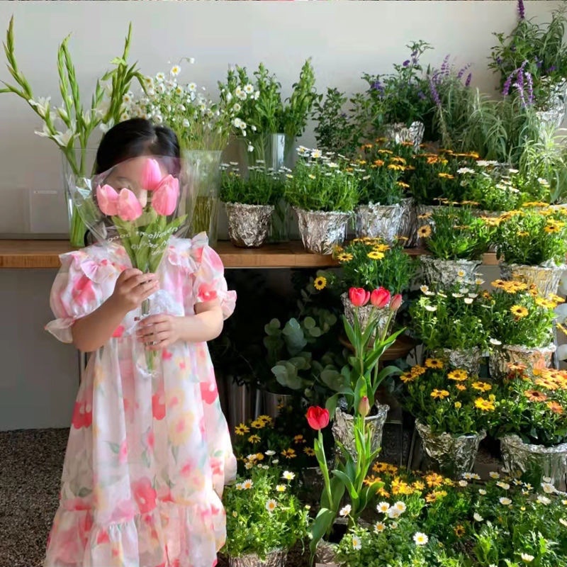 Đầm Thời Trang Mùa Hè Pháp Họa Tiết Tranh Sơn Dầu Cho Bé Gái 80-120cm
