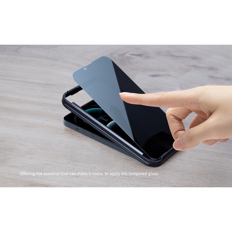 Kính cường lực Nillkin chống nhìn trộm iPhone 15 Pro Max, 14 Pro Max, 13 Pro, 12 Full màn hình chính hãng - Siêu bảo mật