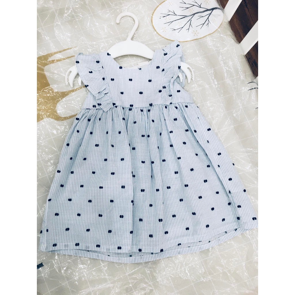 Váy thô HM kẻ xanh auth