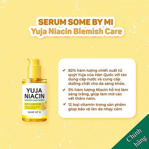 Serum Dưỡng Da Trắng Sáng Chiết Xuất Quả Thanh Yên Some By Mi Yuja Niacin 30 Days Blemish Care Serum 50ml