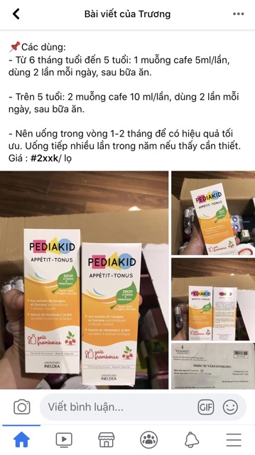 [Mẫu mới] Pediakid Ăn Ngon Appétit-Tonus Pháp