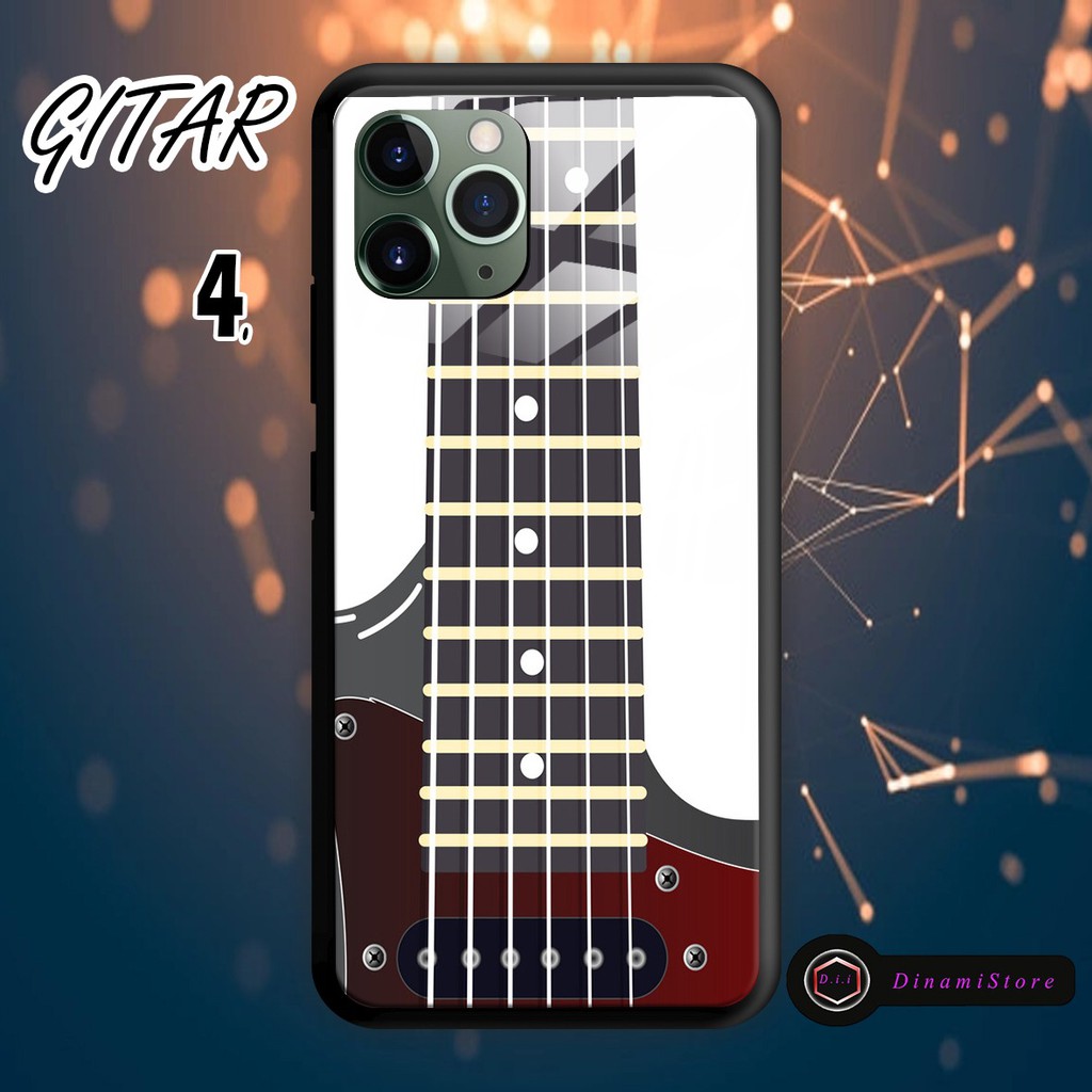 Ốp Điện Thoại Mặt Kính Họa Tiết Đàn Guitar Cho Xiaomi Redmi Note 4 4x 5a 5 7 8 9 Pro 9s 10x Dii3388