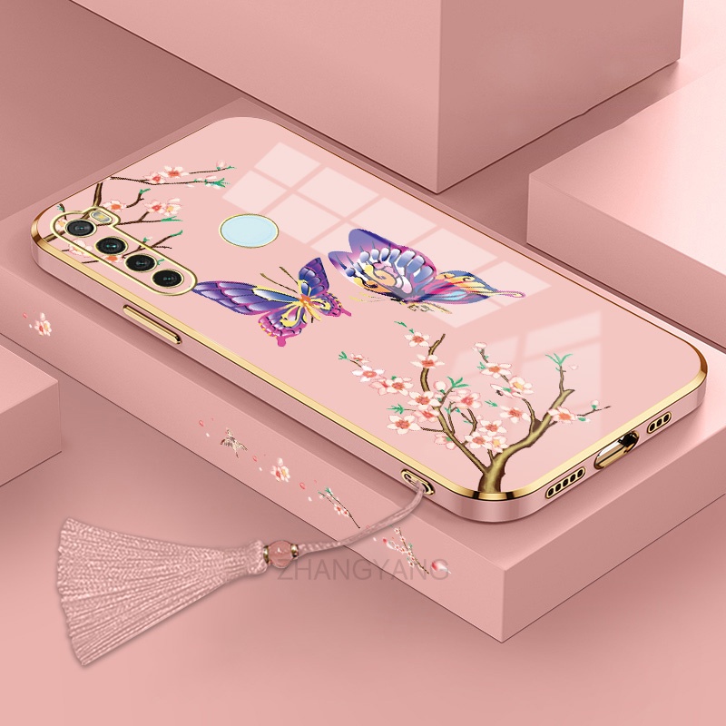 ốp lưng Realme 5 5i 5 pro 6i c3 Ốp Điện Thoại Silicon Họa Tiết Bươm Bướm Kèm Dây Đeo Cho Realme 5 5i 5 pro 6i c3