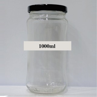 Bộ 2 hũ thủy tinh tròn 1000ml