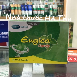 Kẹo ngậm thảo dược-Eugica giảm ho, giảm đau rát họng, khản tiếng.