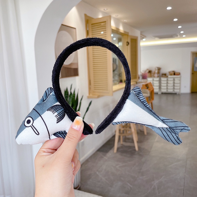 Đồ cài tóc bằng vải bông họa tiết hoạt hình dễ thương phong cách Hàn Quốc