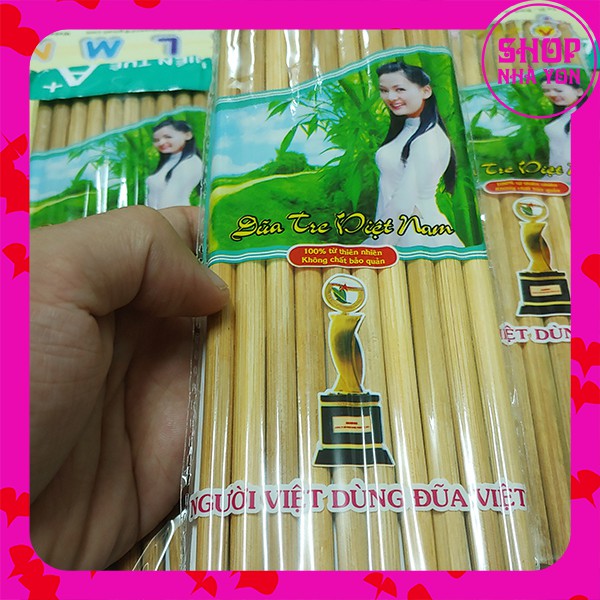 Combo 10 đôi đũa tre Việt Nam nguyên liệu thiên nhiên 100% không chất bảo quản