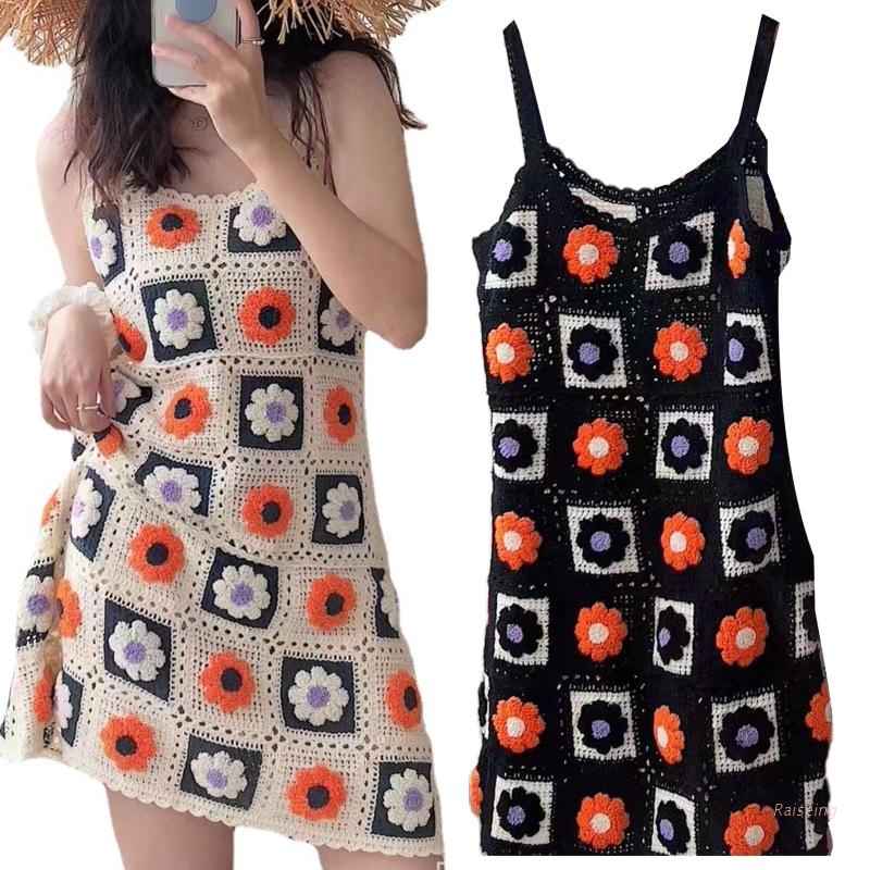 Đầm Midi Dệt Kim Dáng Chữ A Không Tay Thêu Họa Tiết Hoa Thiết Kế Khoét Rỗng Thời Trang Mùa Hè Cho Nữ