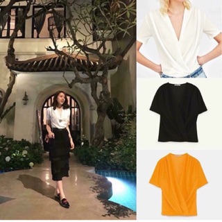 Áo vạt chéo cổ V zara AUTHENTIC new 2018