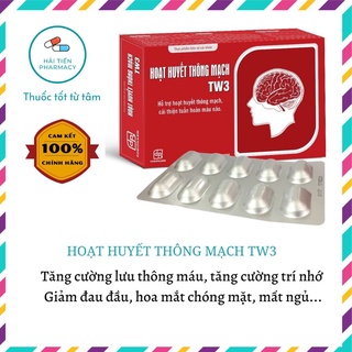 Hoạt huyết thông mạch TW3 hỗ trợ cải thiện tuần hoàn máu não, giảm đau đầu hoa mắt chóng mặt mất ngủ hộp 30 viên