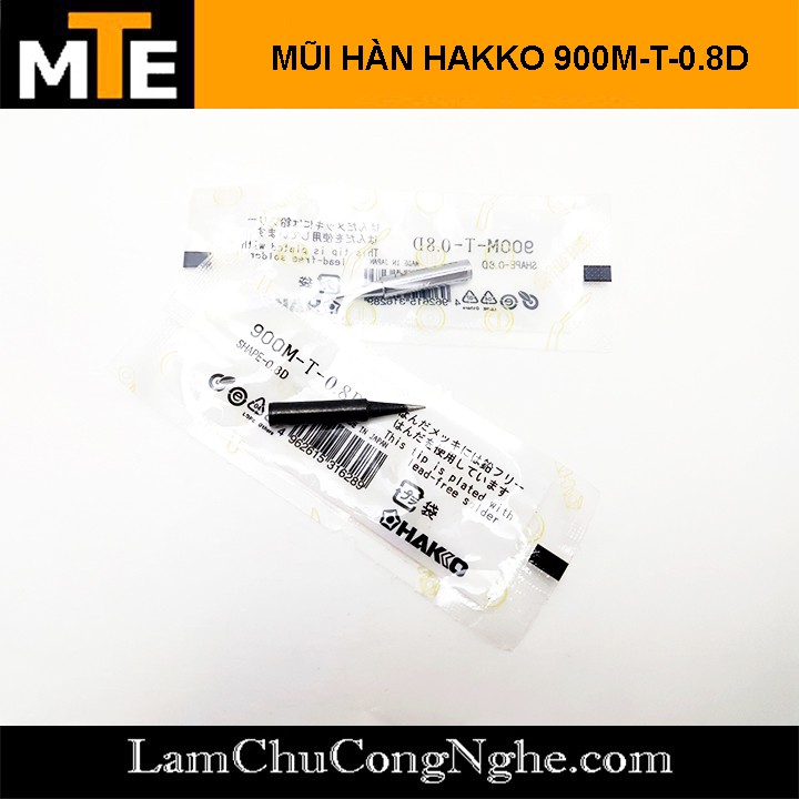 Mũi Hàn Hakko 900M-T-0.8D Mũi hàn thiếc tương thích với mỏ hàn 907, 936...