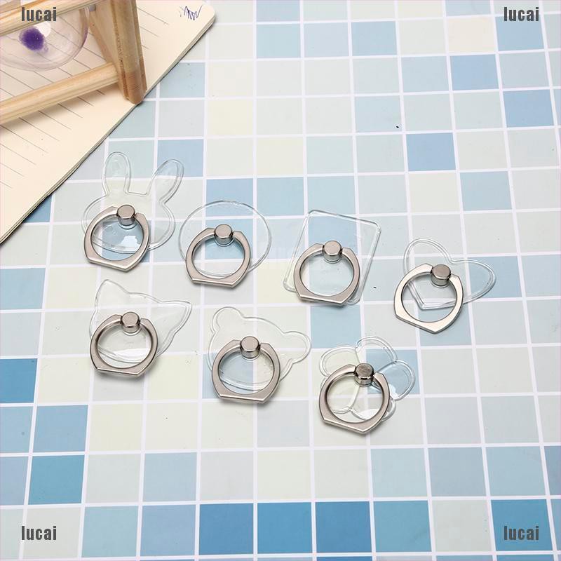 Đế nhẫn điện thoại màu trong suốt có thể quay | BigBuy360 - bigbuy360.vn