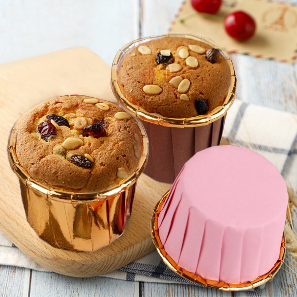 Set 50 Cốc Giấy Nhôm Làm Bánh Cupcake