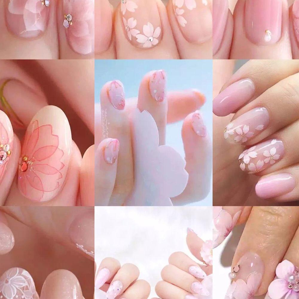 EUTUS 6 Grids Nail Accessories Nails Decorations DIY Cherry Blossom Slices Resin|Ball New Manicure Acrylic Charms