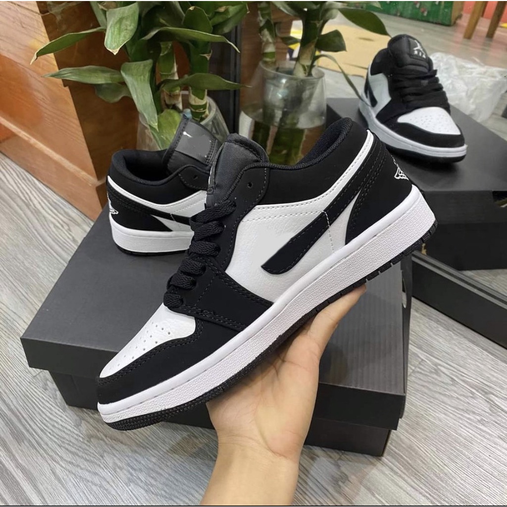 Giày thể thao Sneakers nam nữ đen trắng cổ thấp giá rẻ dễ phối đồ full sz 35-44