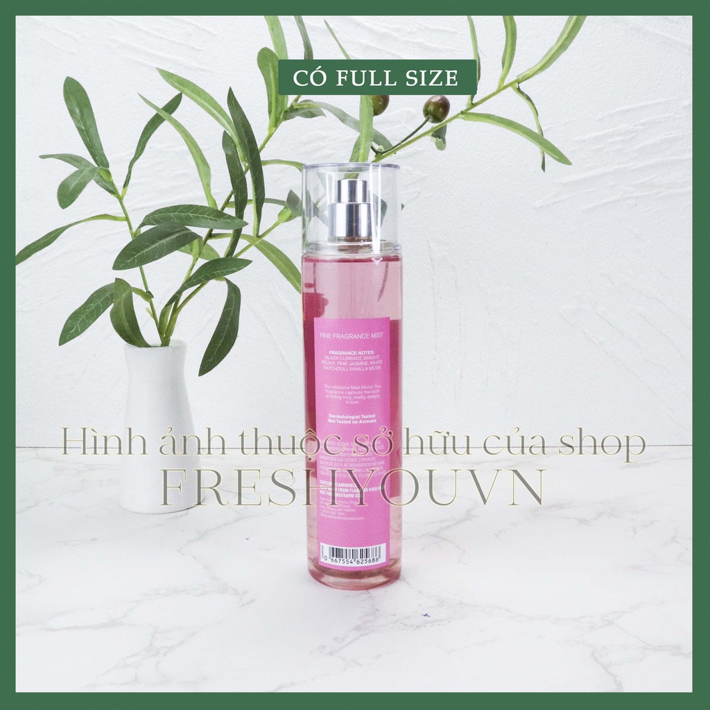 Mad About You - Full Size Xịt Thơm Toàn Thân Bath & Body Works   - fresh you
