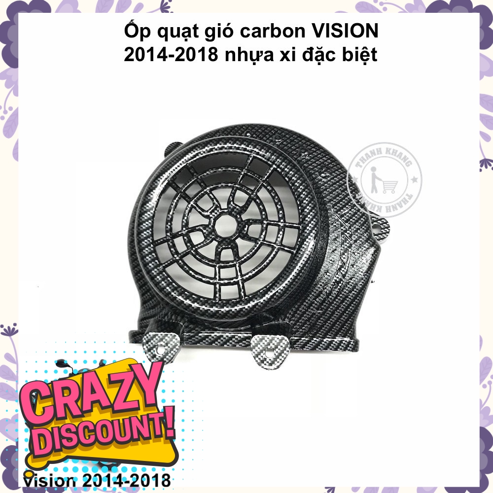 Ốp quạt gió carbon vision 2014-2018 nhựa xi đặc biệt thanh khang 006001341