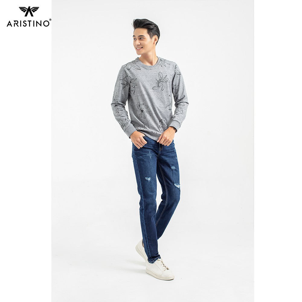 Quần jeans nam ARISTINO dáng Slim fit ôm vừa vặn, lưng cao, dễ phối đồ, cotton thoáng khí - AJN00409