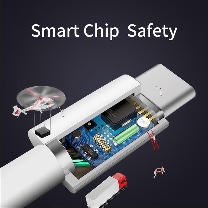 Dây cáp sạc/ truyền dữ liệu nhanh 5A USB-C cho Android Huawei 25cm 1M 1.5M 2M