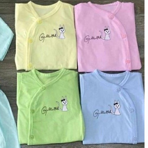 Bộ sơ sinh vạt chéo dài tay carter hàng đẹp cho bé trai bé gái từ 3-8 Kg