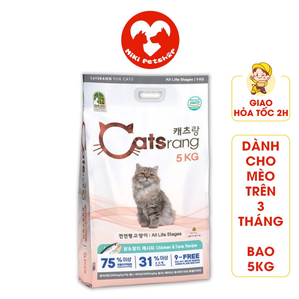 Thức Ăn Cho Mèo Hạt Catsrang Bao 5Kg - Miki Petshop