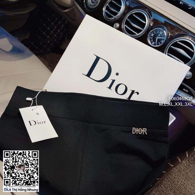 Quần legging thun umi đen diorv dài lưng cao hàng Quảng Châu 0604