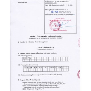 serum dưỡng trắng da thảo dược EDENA .