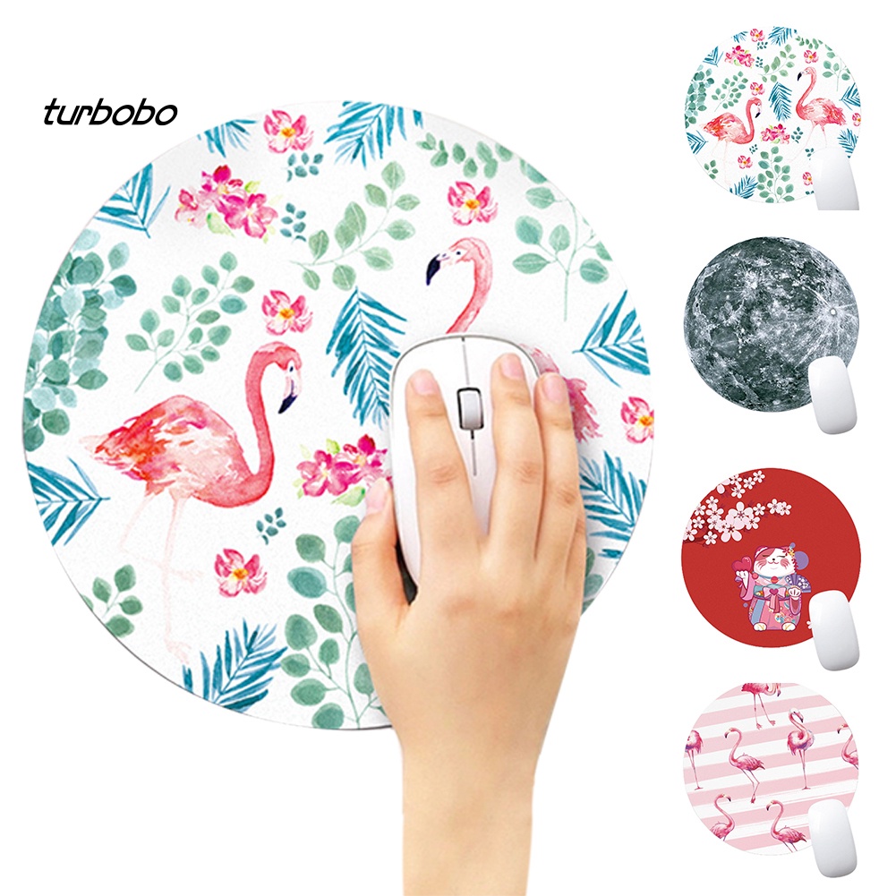 Tấm lót chuột máy tính hình tròn nhiều họa tiết hoạt hình