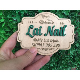 Bảng gỗ tên shop