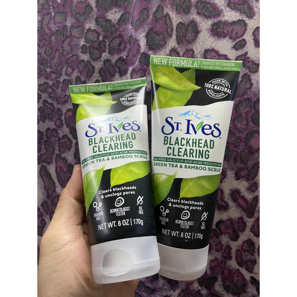 [ Date 08/2024 ] Sữa Rửa Mặt tẩy tế bào chết St.Ives hương trà xanh 170g Chính Hãng