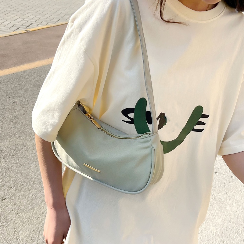 Túi Xách Nylon Đeo Vai Mini Có Khóa Kéo Thanh Lịch Cho Nữ