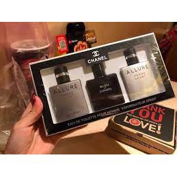(HÀNG MÓI VỀ) - Set 3 chai nước hoa Nam Bleu Chanel và Allure 25ml. Mùi này nữ vẫn xài đc nhé