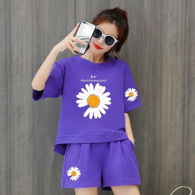 Bộ Đồ Thể Thao Ngắn Tay Cổ Chữ V Dáng Rộng Thời Trang Mùa Hè Hàn Quốc 2022 Dành Cho Nữ