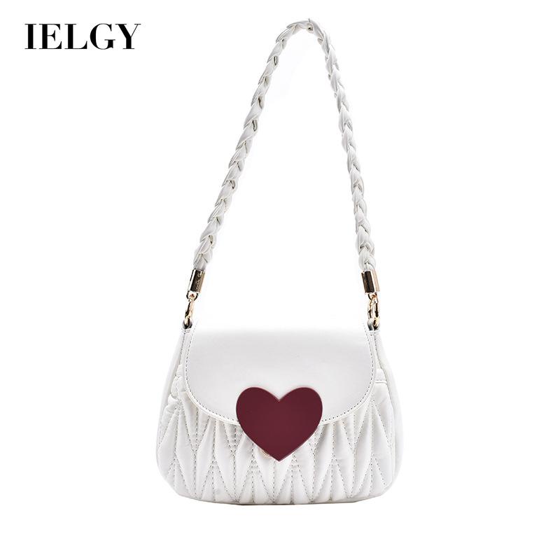 IELGY Túi Đeo Vai Dây Xích Hình Trái Tim Thoải Mái Thời Trang Cho Nữ