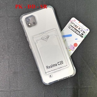 Ốp Lưng Realme C11 2021 - C20 - C20A Dẻo Trong Suốt Có Khe Đựng Thẻ – Chống Sốc, Chống Trầy, Tiện Lợi - Siêu Rẻ