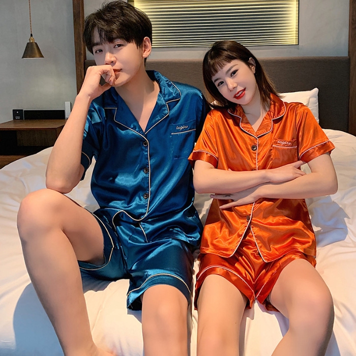 Bộ Đồ Ngủ Lụa Ngắn Tay Cho Cặp Đôi Y2590 | BigBuy360 - bigbuy360.vn