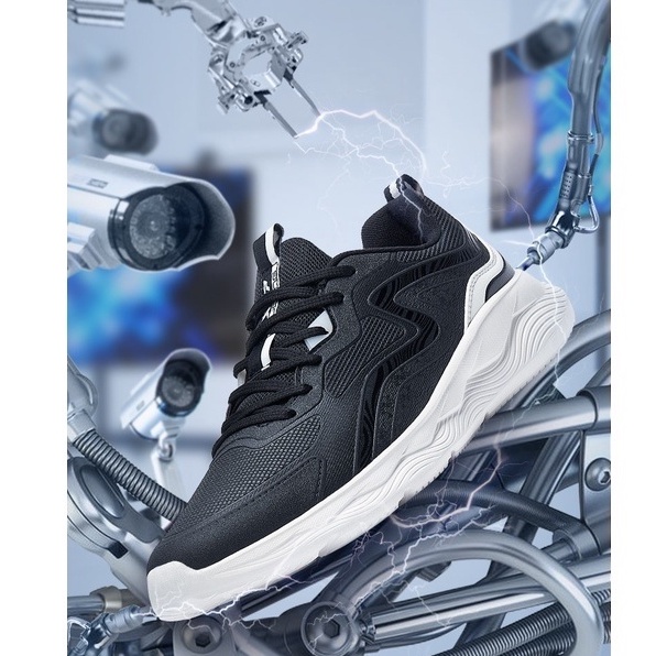 Giày thể thao da Xtep siêu nhẹ thoáng khí chống mòn thời trang cho nam