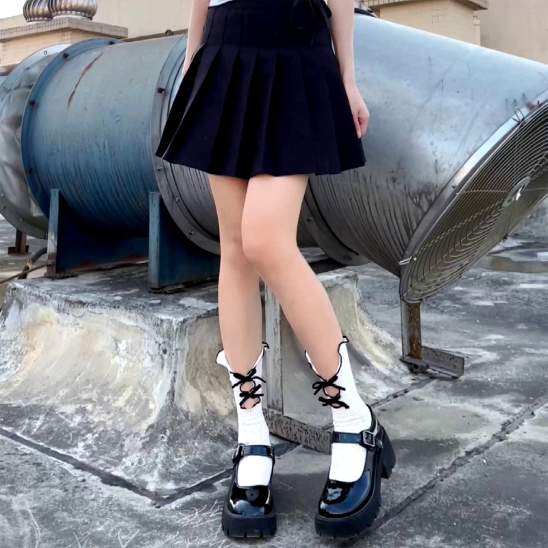 XIXI Vớ Ren Co Giãn Đính Nơ Phong Cách Lolita Harajuku Cho Nữ