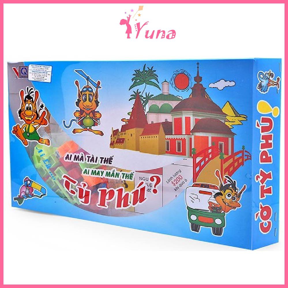 [Loại lớn] Cờ Tỷ Phú - Monopoly - bàn NHỰA cao cấp 44,4 x 44,8cm - Trò chơi rèn luyện tư duy tài chính