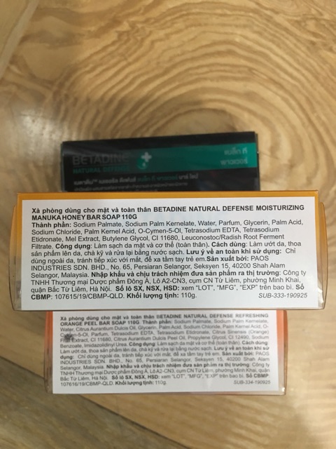 Xà phòng kháng khuẩn Betadine Natural Defense 110g | BigBuy360 - bigbuy360.vn