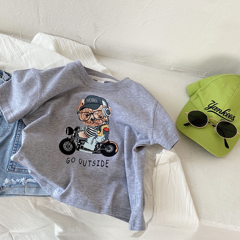 Áo Thun Cotton Trơn Tay Ngắn In Chữ Thoải Mái Thời Trang Mùa Hè Cho Nam Và Nữ