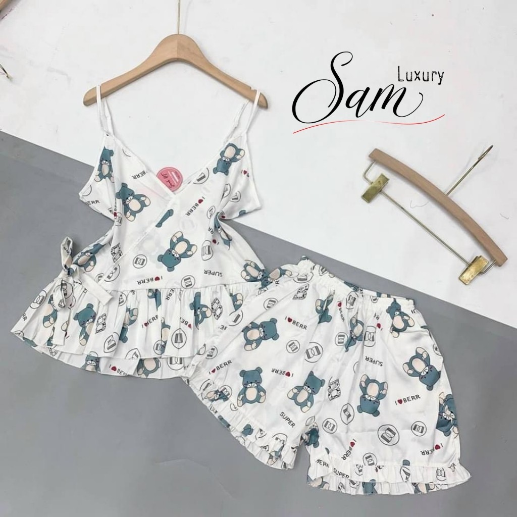 Đồ ngủ pyjama hàn quốc, chất vải lụa mềm mịn, Sam luxury | BigBuy360 - bigbuy360.vn