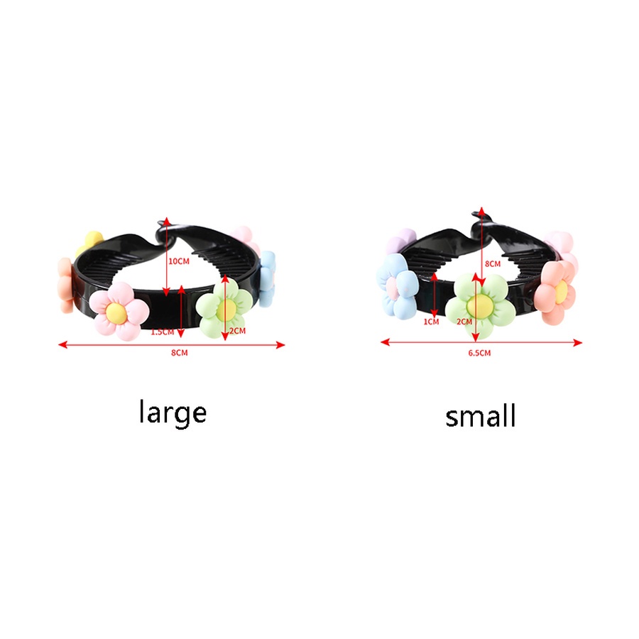 Kẹp Tóc Đuôi Ngựa Bằng Nhựa Họa Tiết Hoa Hoạt Hình Dễ Thương Phong Cách Hàn Quốc