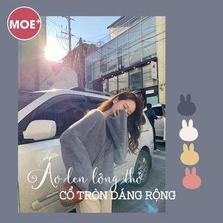 HÀNG SẴN_Áo Len Lông Thỏ Cổ Tròn
