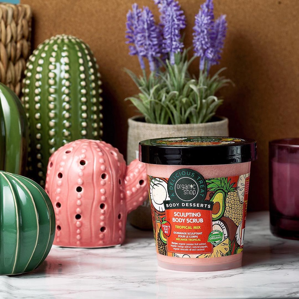 Tẩy Tế Bào Chết Toàn Thân Organic Shop Body Desserts 450ml Strawberry Jam -Almond &amp; Honey Milk-Chocolate-daothinhuquynh