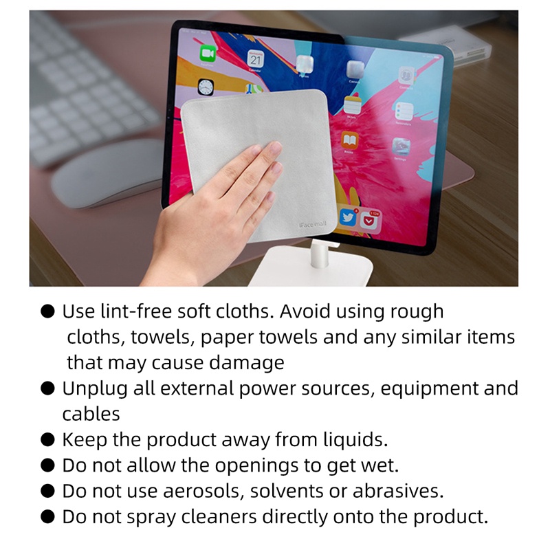 1/2/3/5/10 Khăn lau HdoorLink đánh bóng màn hình điện thoại / máy ảnh 16x16cm hai lớp tiện dụng