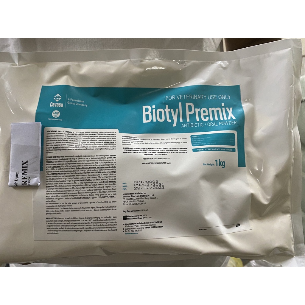 BIOTYL PREMIX dạng bịch 5KG